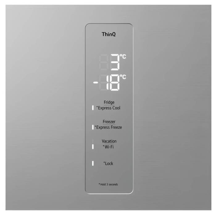 LG GC-B459FNPW: холодильник с нижней морозильной камерой, 377 л, DoorCooling+, инверторный компрессор. Заказать в Бишкеке