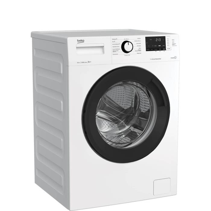 Beko WSRE6H612ZAWI стиральная машина — компактные размеры: высота 84 см, ширина 60 см, глубина 44 см ONBIR.KG