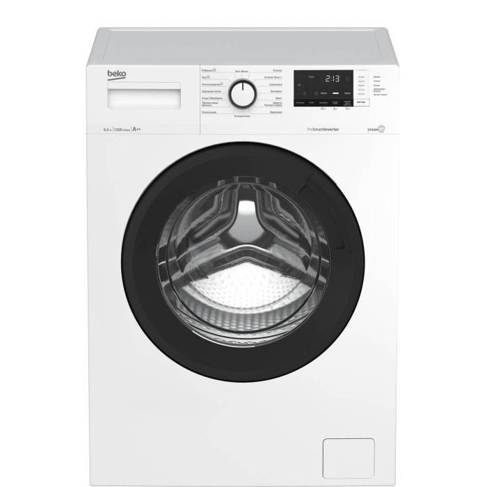 Стиральная машина Beko WSRE6H612ZAWI — 6.5 кг, 1200 об/мин и инверторный мотор ProSmart ONBIR.KG