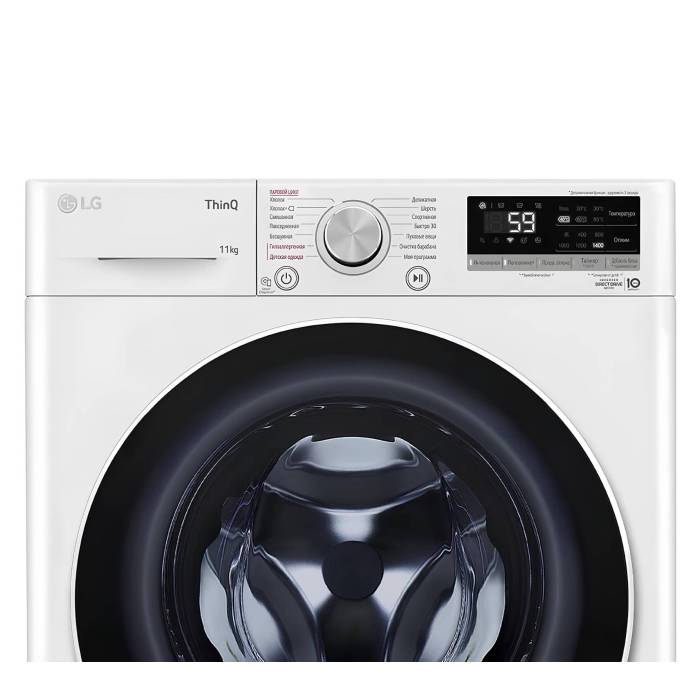 LG TW4V5ES0W: 11 кг, добавление вещей, паровая стирка, управление через телефон. Доставка по Кыргызстану