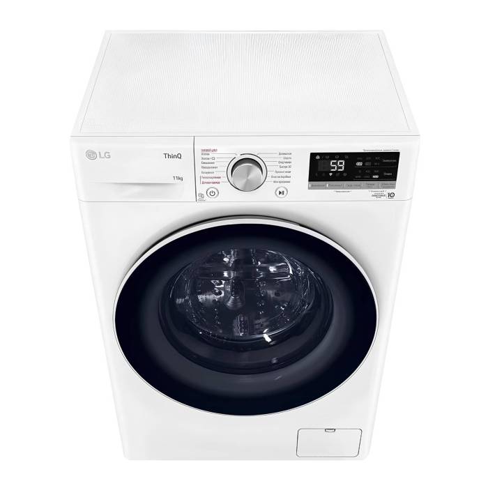 Стиральная машина LG TW4V5ES0W, 11 кг, добавление вещей, пар, белая. Доставка по Кыргызстану