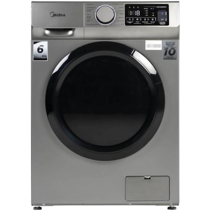 Стиральная машина Midea MFN11W60B/S — 6 кг, 1200 об/мин, серый цвет. Купить с доставкой по Бишкеку и Кыргызстану.