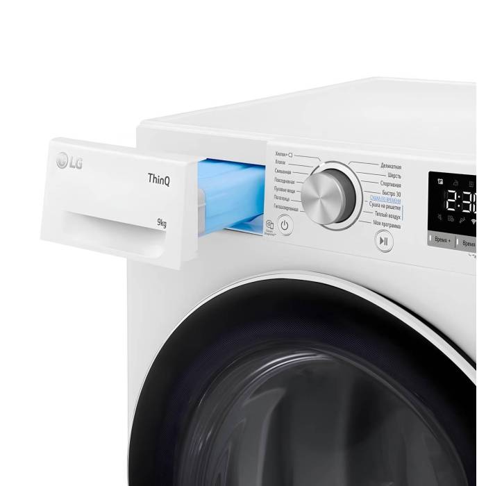 G DC90V5V0W — сушильная машина с тепловым насосом, 9 кг, белая, автоматическая очистка конденсатора, доставка по Бишкеку и регионам