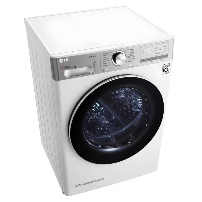 Сушильная машина LG DC90V9V9E с тепловым насосом, инверторным мотором и 9 кг загрузки — купить в Бишкеке с бесплатной доставкой по Кыргызстану