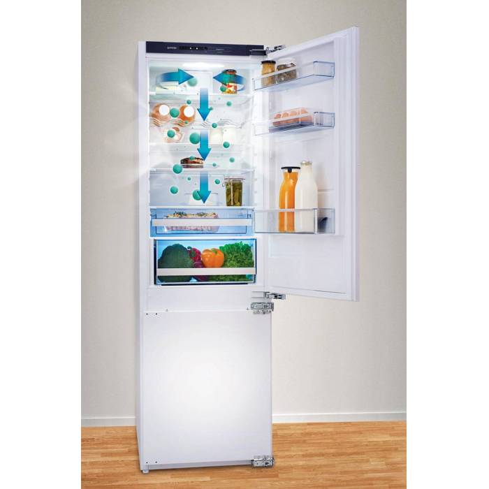 Gorenje NRKI4182A1, двухкамерный холодильник с объемом 269 л и высотой 177.2 см. Заказать с доставкой в Кыргызстан