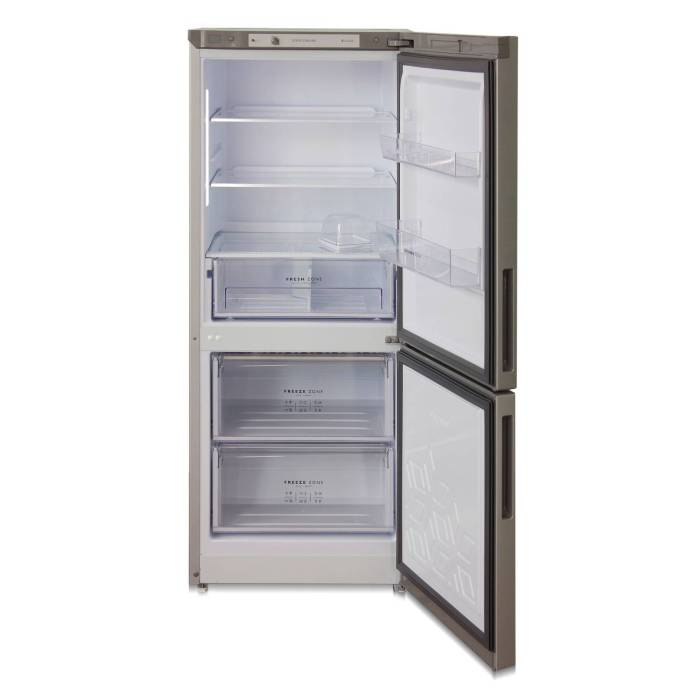 Бирюса М6141 — холодильная камера автоматическая с 3 полками из стекла/пластика, 1 ящик, температура хранения 0–8 °C.