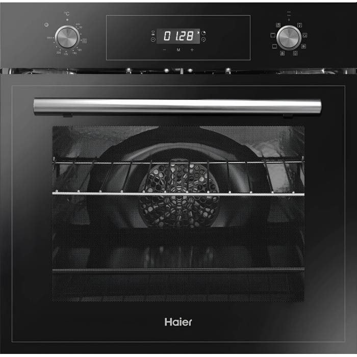 Встраиваемая духовка HAIER HOD-PM08TGB, 70 л, с Push-pull переключателями и сенсорным управлением, заказать с доставкой в Бишкеке