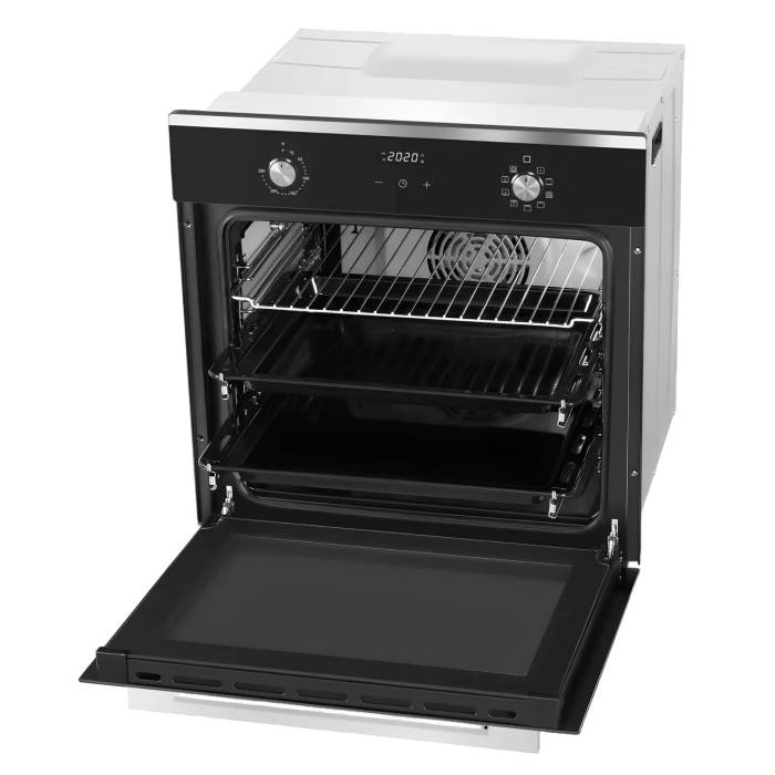 Haier HOX-P09CGBX, 6 уровней, направляющие на 2-х уровнях, черный с нержавеющей сталью, заказать с доставкой