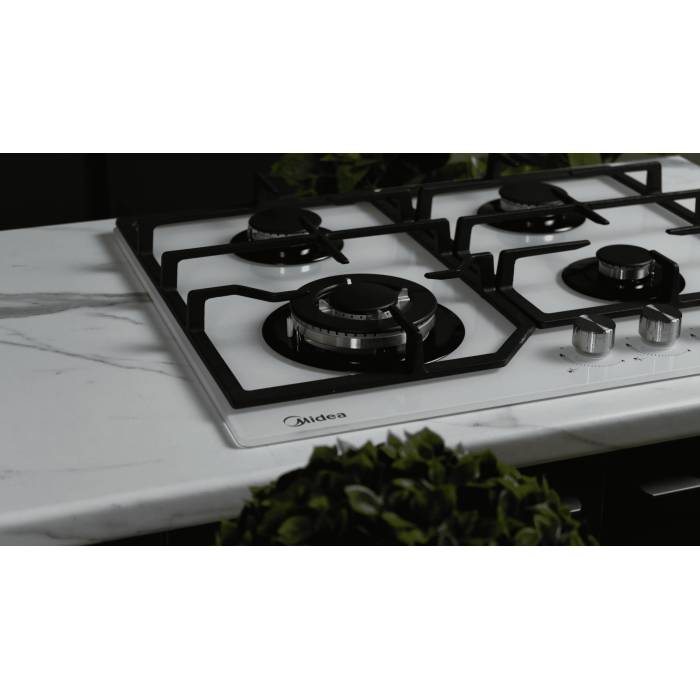 Газовая Варочная панель Midea MG684TG W Купить в Бишкеке онлайн с доставкой онлайн 