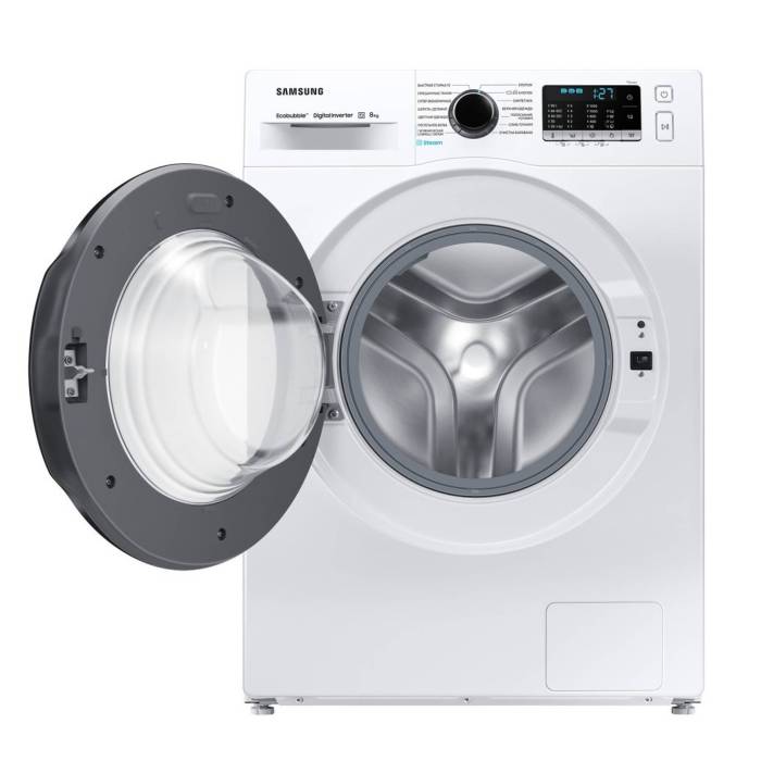 Samsung WW80AGAS26AE — технология EcoBubble™ и Bubble Soak для удаления загрязнений даже при низких температурах — Onbir.kg Бишкек, Кыргызстан
