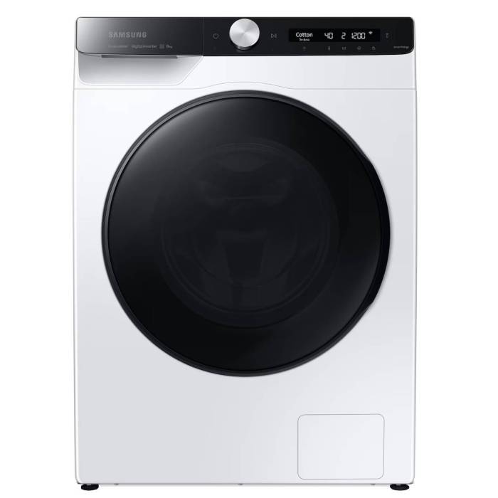 Samsung WW80AG6L28BELD — стиральная машина 8 кг, белый корпус с LED панелью — Onbir.kg Бишкек, Кыргызстан