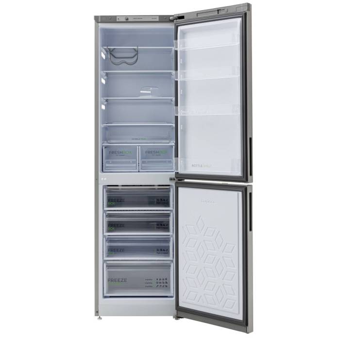 Бирюса M6149 — морозильная камера с 4 ящиками, ручное размораживание, минимальная температура −18 °C, мощность замораживания 7 кг/сутки, автономное сохранение холода до 17 часов.