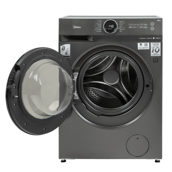 Midea MF200D80WB/T-C Lunar series: 6 кг сушки, 8 кг стирки, титановый цвет, сенсорное управление, через Wi-Fi. Заказать онлайн