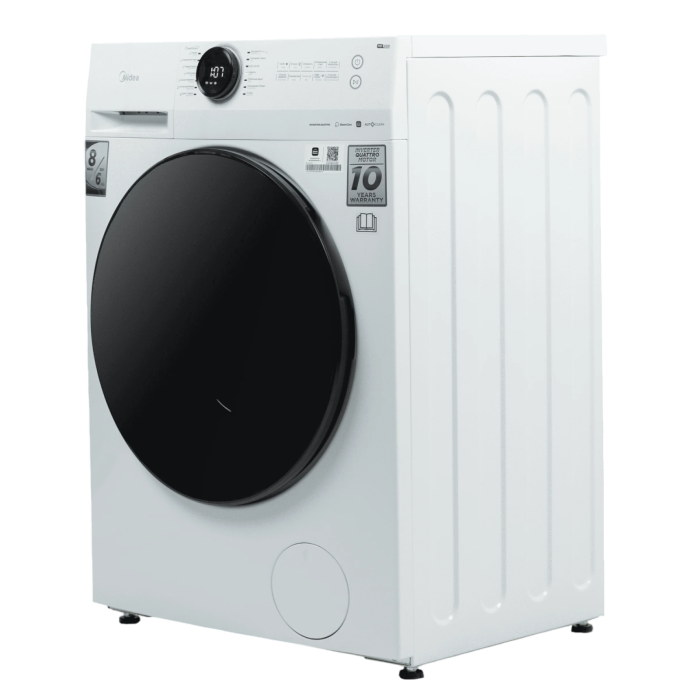 Стиральная машина Midea MF200D80WB/W-C: 8 кг стирки, 6 кг сушки, инверторный мотор, Wi-Fi. Купить с доставкой по регионам
