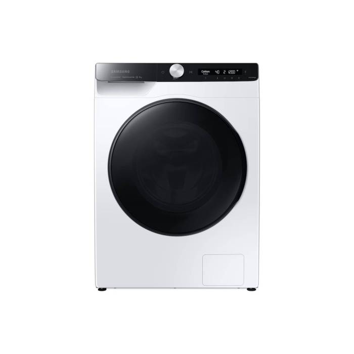 Фронтальный вид стиральной машины Samsung WW80AG6L28BBELD 8 кг чёрная ONBIR.KG