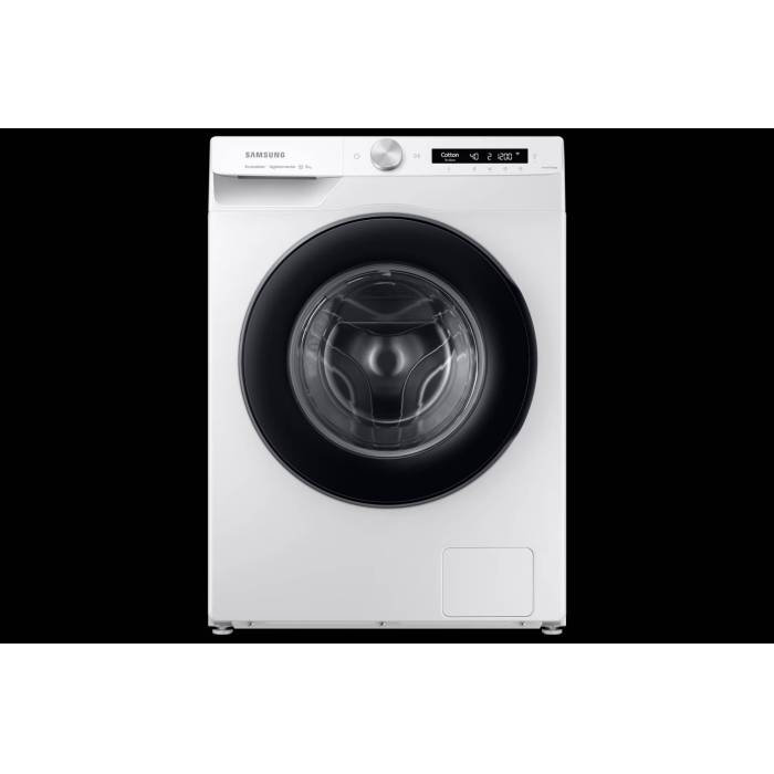 Фронтальный вид стиральной машины Samsung WW80AG6S24AWLD 8 кг белая ONBIR.KG