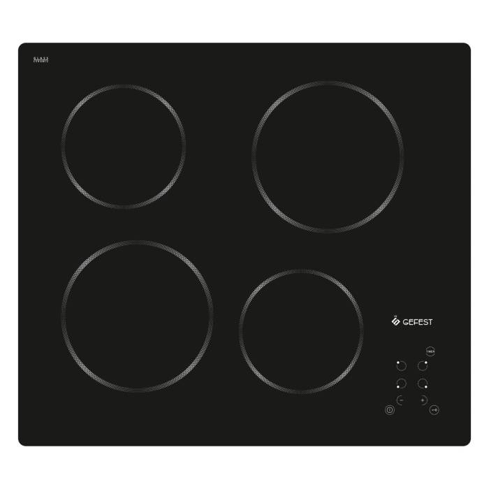 GEFEST ЭС В СН 4231 К11 — электрическая варочная панель на 4 конфорки с черной стеклокерамической поверхностью — Onbir.kg Бишкек, Кыргызстан
