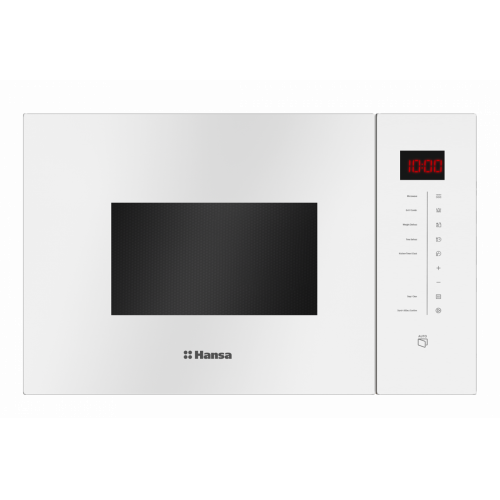 Белая встраиваемая микроволновая печь Hansa AMMB25E1WH с глянцевым покрытием и объемом 25 литров. Доступна для покупки в Бишкеке.