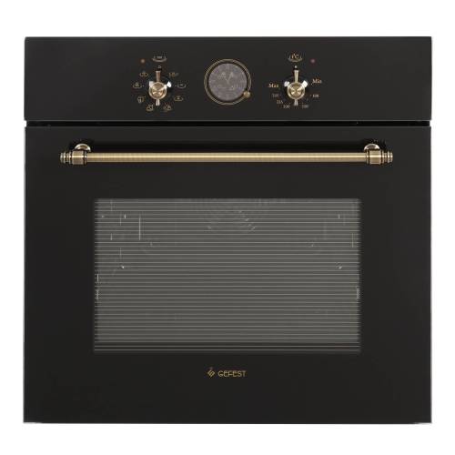 GEFEST ДА 622-02 К83 — электрическая духовка, черный ретро фасад — Onbir.kg Бишкек, Кыргызстан