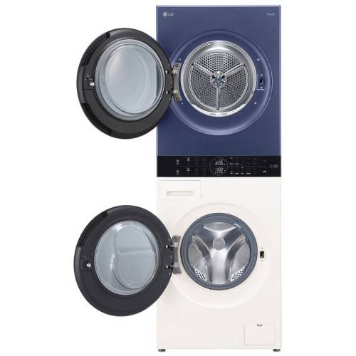 LG WashTower W4W8LVPK4HM — подсветка барабана, гофрирование внутри и индикатор блокировки дверцы — Onbir.kg Бишкек, Кыргызстан