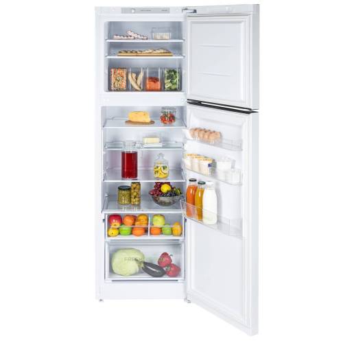 Бирюса 6139 — холодильная камера с 4 полками из стекла и пластика, 2 ящиками, автоматическое оттаивание, температура хранения 0–8 °C.