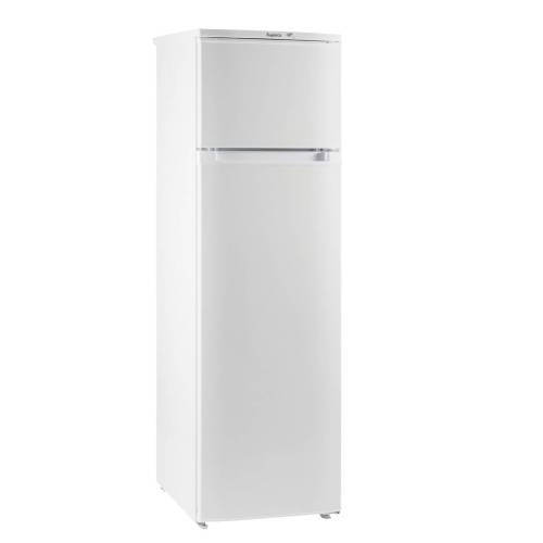 Бирюса 424 — двухкамерный холодильник с верхним расположением морозильной камеры, общий объем 205 л (холодильная камера 170 л, морозильная 35 л), класс энергоэффективности A, уровень шума до 40 дБ, цвет белый.