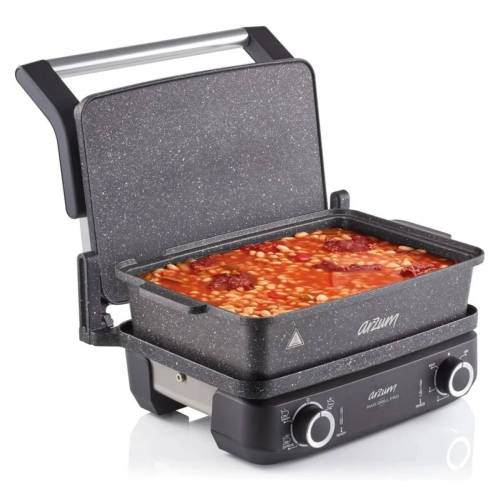 Грильница ARZUM AR-2043 Maxi Grill — Функции: нижний нагрев, верхний и нижний нагрев, экспресс-нагрев снизу, поддержание температуры — Onbir.kg Бишкек, Кыргызстан