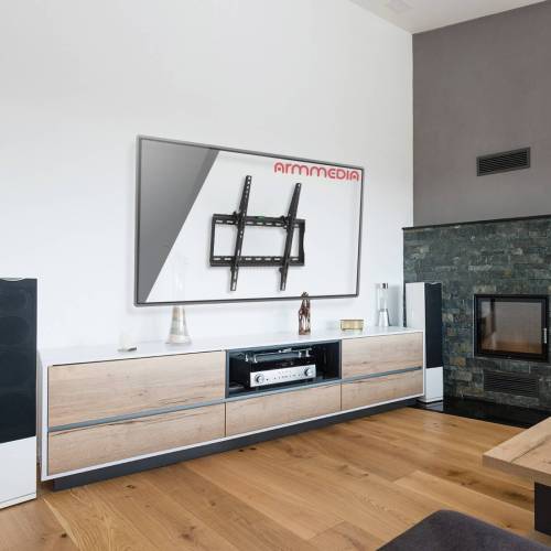 Настенный наклонный кронштейн Arm media STEEL-4 black — Расстояние от стены: 25 мм — Onbir.kg Бишкек, Кыргызстан