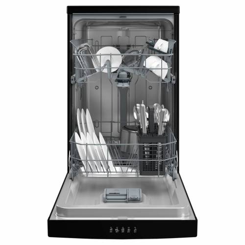 Посудомоечная машина Beko BDFS15020B — черного цвета, шириной 45 см, вмещает 10 комплектов посуды. Купить с доставкой в Бишкеке