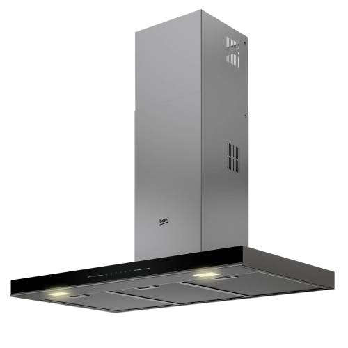 Beko BHCB96641BBHS мощная вытяжка каминного типа с регулируемой LED-подсветкой для рабочей зоны