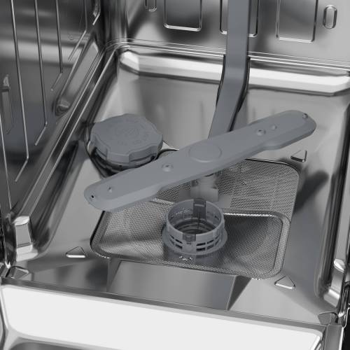 Серебристая посудомоечная машина Beko DVS050R02S шириной 45 см, вмещает 10 комплектов посуды