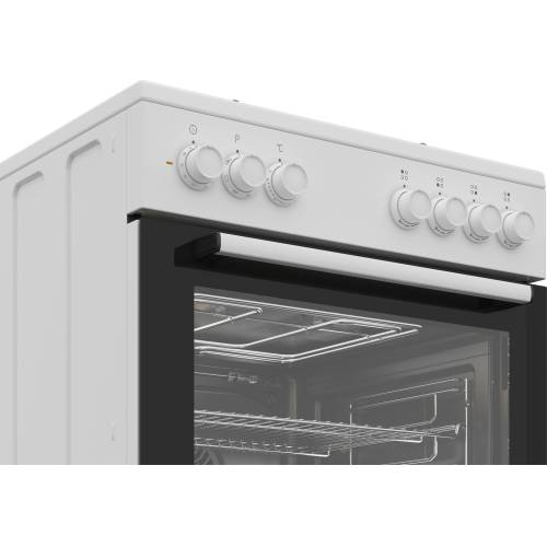 Газоэлектрическая плита Beko FBE62120SWD — духовка с конвекцией, 6 режимов приготовления ONBIR.KG