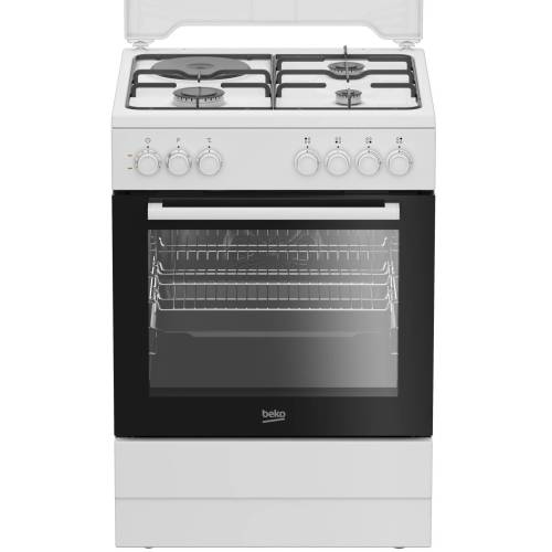 Газоэлектрическая плита Beko FBE63131WCS — 3 газовые + 1 электрическая конфорка, комбинированная модель ONBIR.KG
