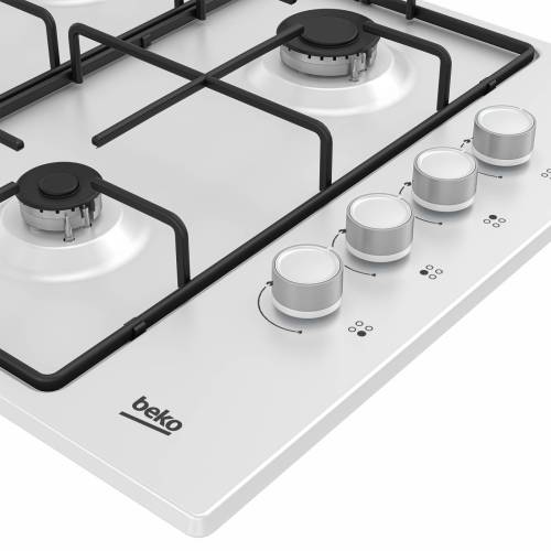 Варочная панель Beko HIGG 64123 SW — встроенное электрозажигание и защита от утечки газа для безопасности, доставка по городу