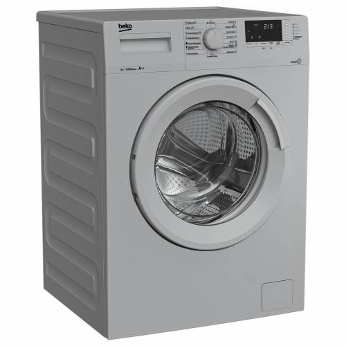 Стиральная машина Beko SteamCure WSRE6512ZSS серебристого цвета, загрузка 6 кг, 15 программ, заказать в Бишкеке с доставкой