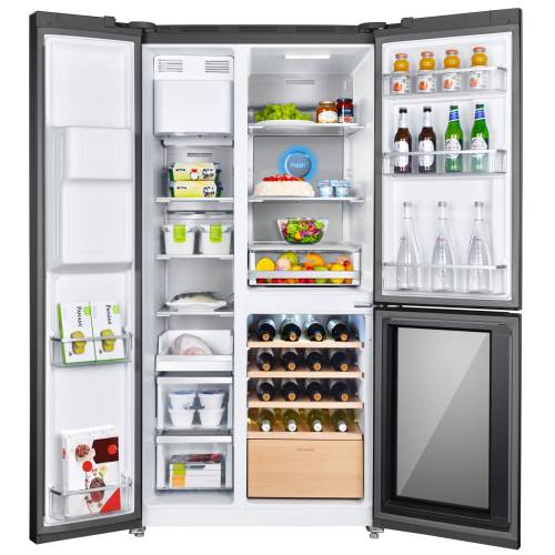 Бирюса TD 530 SG — общий объем 529 л, компрессор 1 шт., уровень шума 42 дБа, электронное управление с LED-дисплеем и блокировкой.