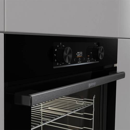 Духовой шкаф Gorenje BO6735E02BK — пиролитическая эмаль и паровая очистка AquaClean, купить онлайн по городу