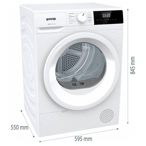 Gorenje DHNE82 C — корпус из оцинкованной стали, чёрный люк и компактные размеры 84,5×59,5×58 см