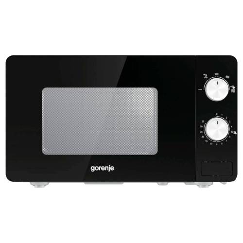 Микроволновая печь Gorenje MO20E1B — классический черный цвет, механическое управление, 5 уровней мощности. Купить в Бишкеке с доставкой