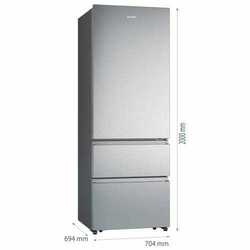 Gorenje NRM720FSXL4 — объем 535 л, с цифровым дисплеем и быстрым охлаждением, заказать онлайн в Бишкеке