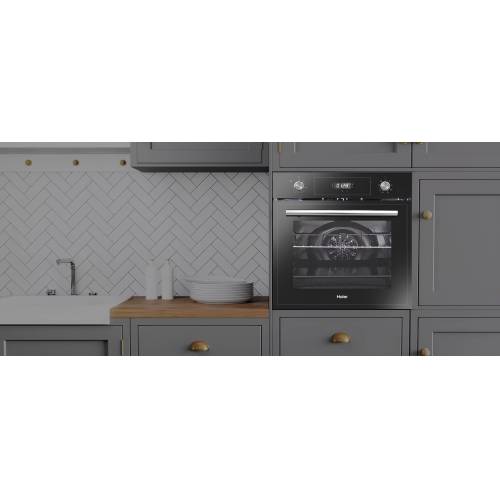 HAIER HOD-PM08TGB, встраиваемая духовка с Push-pull переключателями, 8 режимов нагрева, 5 уровней, цена с доставкой в Бишкеке