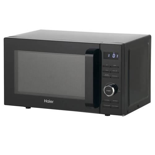 Haier HMB-MM208BA — микроволновка 20 литров с галогенным светом, 5 уровней мощности, черный цвет, купить в Бишкеке
