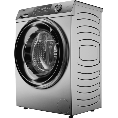 HAIER HW70-BP12959BS: серебристая стиральная машина, инверторный мотор, 7 кг, 1200 об/мин, 12 программ. Заказать онлайн с доставкой