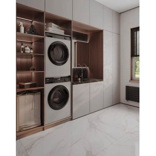 Стиральная машина HAIER HW90-BP14929AS: 9 кг, инверторный мотор, программа паром, LED дисплей, установка в колонну. Купить в Бишкеке