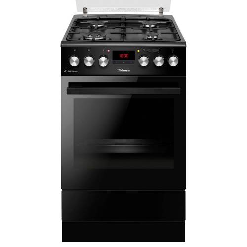 Hansa FCM582233 — газовая плита в стильном чёрно-матовом цвете, купить онлайн с доставкой в Бишкеке