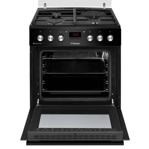 Hansa FCMM68243 — функция очистки паром Aqualytic упрощает уход и помогает поддерживать чистоту духовки