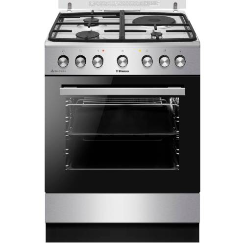 Hansa FCMX68143 — комбинированная плита шириной 60 см в элегантном стальном цвете, купить онлайн с доставкой в Бишкеке