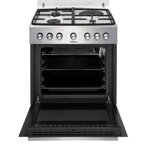 Hansa FCMX68143 — электрическая духовка объёмом 65 литров с 8 режимами нагрева, включая гриль, конвекцию и размораживание