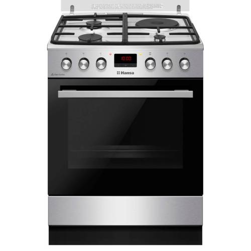 Hansa FCMX68243 — комбинированная плита шириной 60 см из нержавеющей стали, купить онлайн с доставкой в Бишкеке