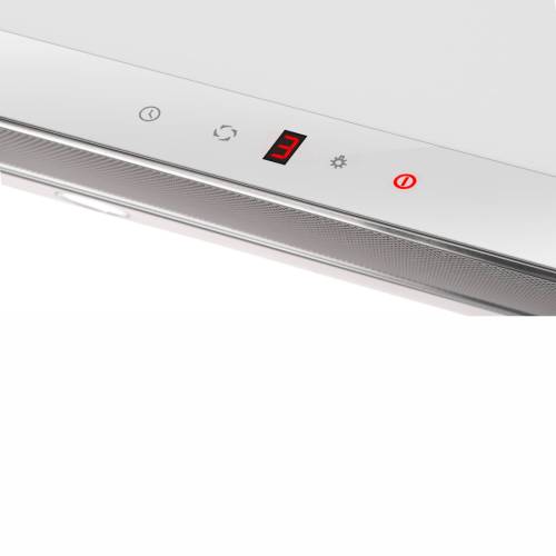 Вытяжка Hansa OTP6255WH — глянцевая белая стеклянная панель, минималистичный дизайн, купить с доставкой